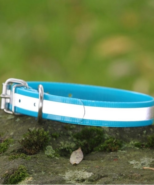 Collier fluo en Biothane personnalisé et réfléchissant pour chien