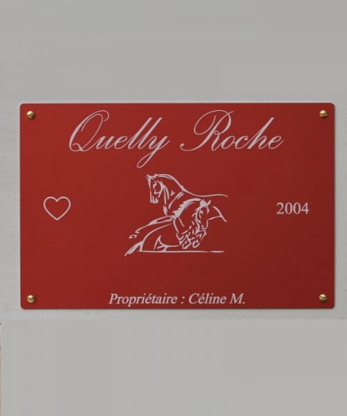 Plaque pour écurie en aluminium personnalisée