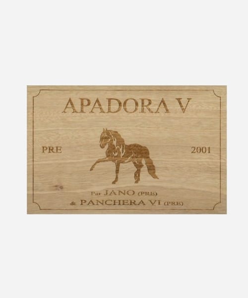 Personalized rectangular wooden stable plate