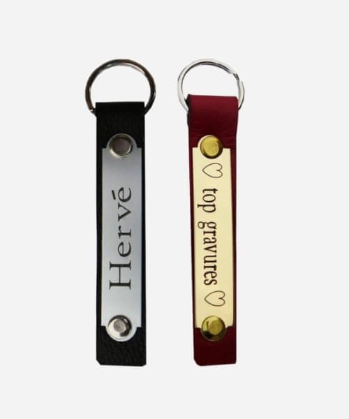 Porte-clés en cuir personnalisé